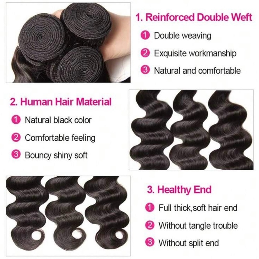 Natural Black Hair Extensions—12 inch!